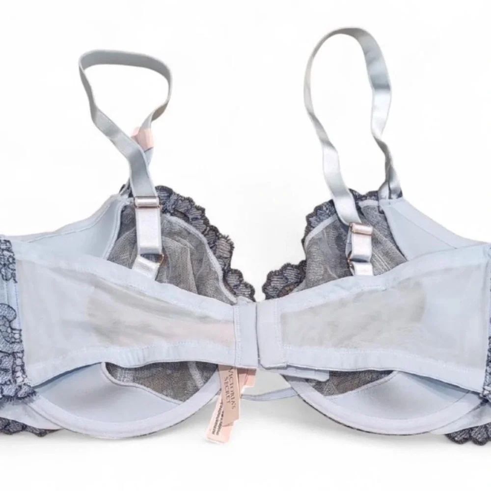 NWT Victoria’s Secret Dream Angels Boho Floral Lace Bra 38DDD Blue